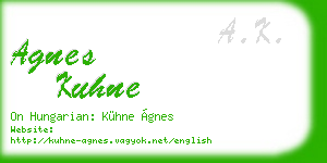 agnes kuhne business card